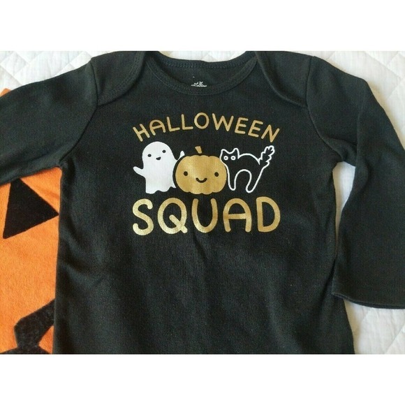 Halloween 18 Months Bodysuit and Bonus Tee 18m Pumpkin Jackolantern - Picture 2 of 3